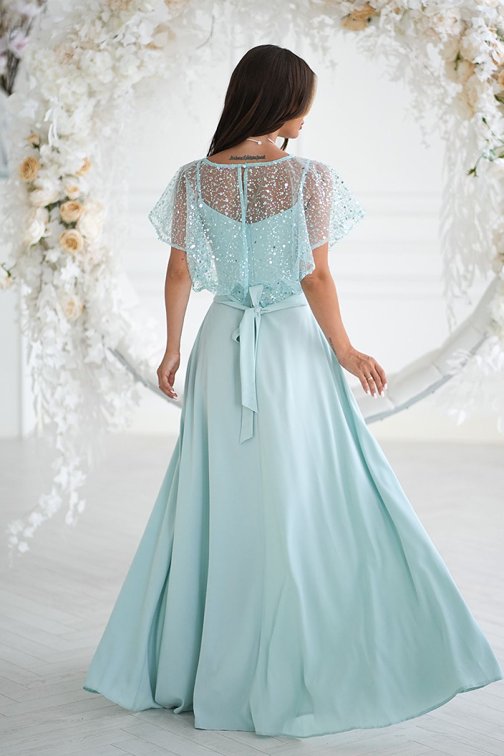  Long dress model 219695 Bicotone 